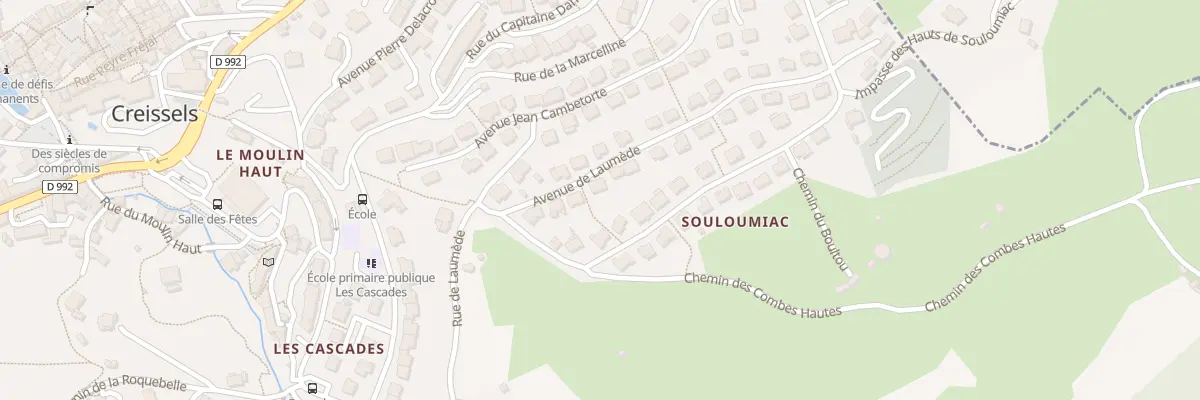 Plan du 34 Av de Laumède à Creissels