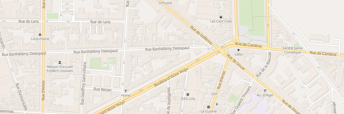 Plan du 129 Rue Barthélémy Delespaul à Lille