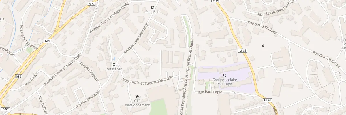 Plan du 17H Rue Cécile et Edouard Michelin à Chamalières