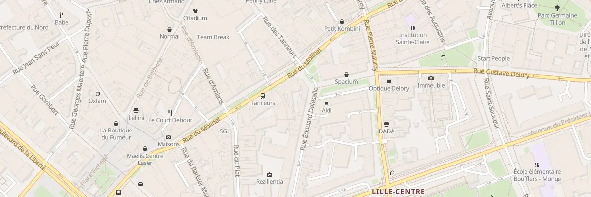 Plan du 93 Rue du Molinel à Lille