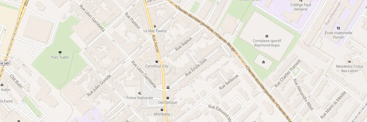 Plan du 23 Rue Émile Zola à Faches-Thumesnil