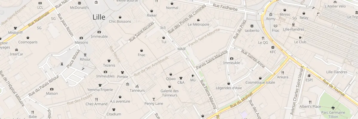 Plan du 72 Rue Pierre Mauroy à Lille