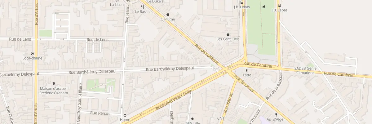 Plan du 182 Rue Barthélémy Delespaul à Lille