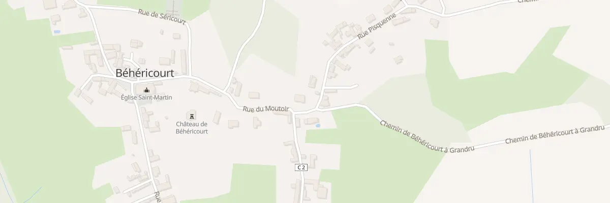 Plan du 301 Rue du Moutoir à Béhéricourt