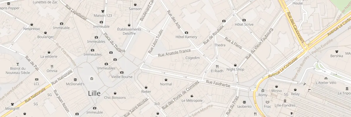 Plan du 18 Rue Anatole France à Lille