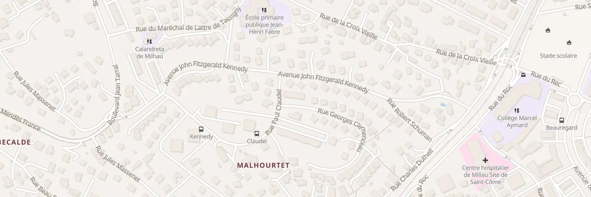 Plan du 43A Rue Georges Clémenceau à Millau