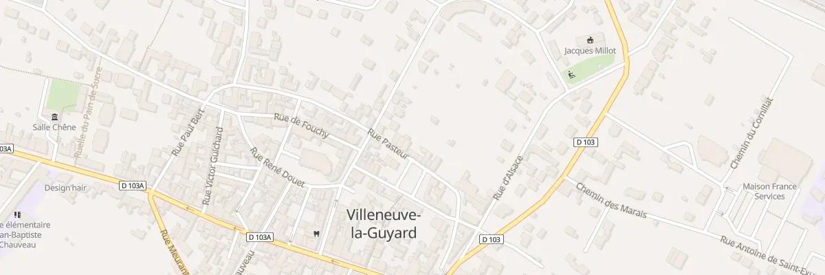 Plan du 8 Rue de la Fontaine à Villeneuve-la-Guyard