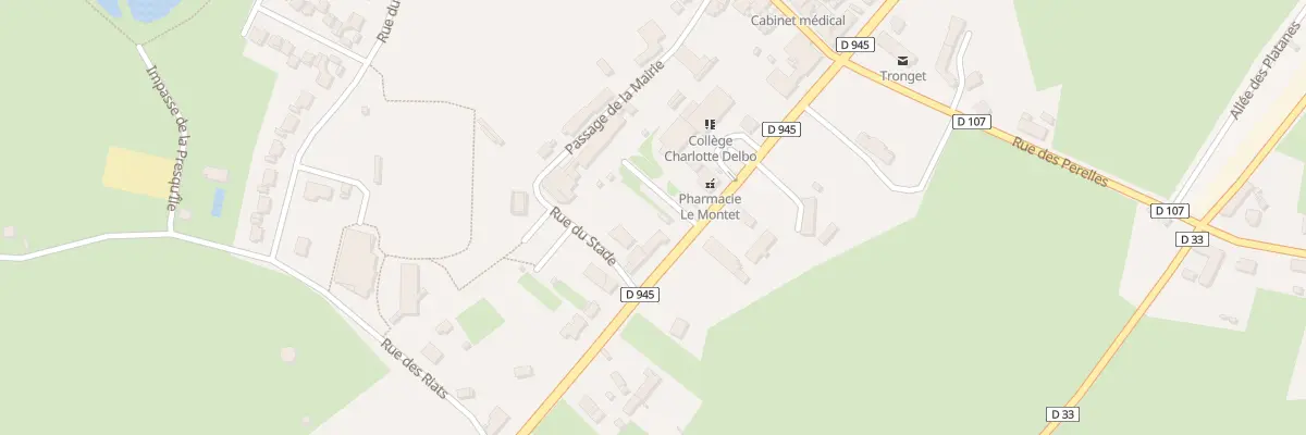 Plan du 16 Rte de Montluçon à Tronget