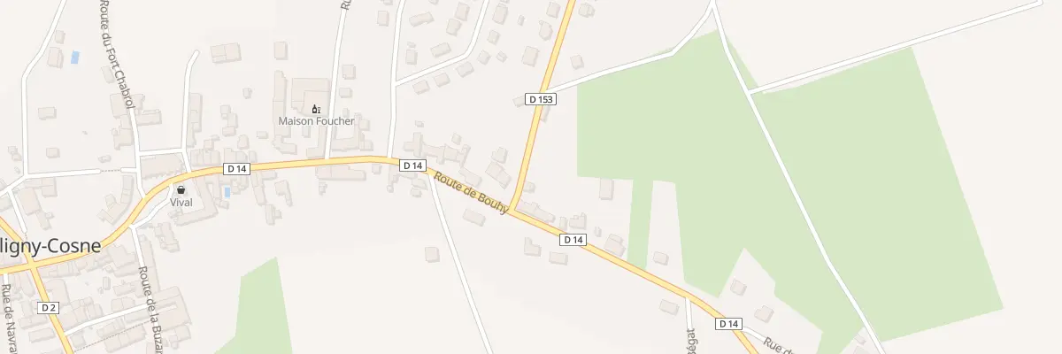 Plan du 2 Rte de Dampierre à Alligny-Cosne