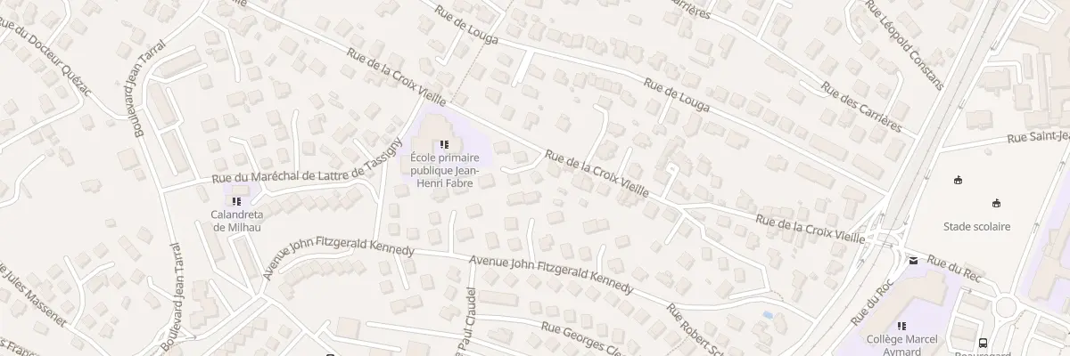 Plan du 45E Rue de la Croix Vieille à Millau