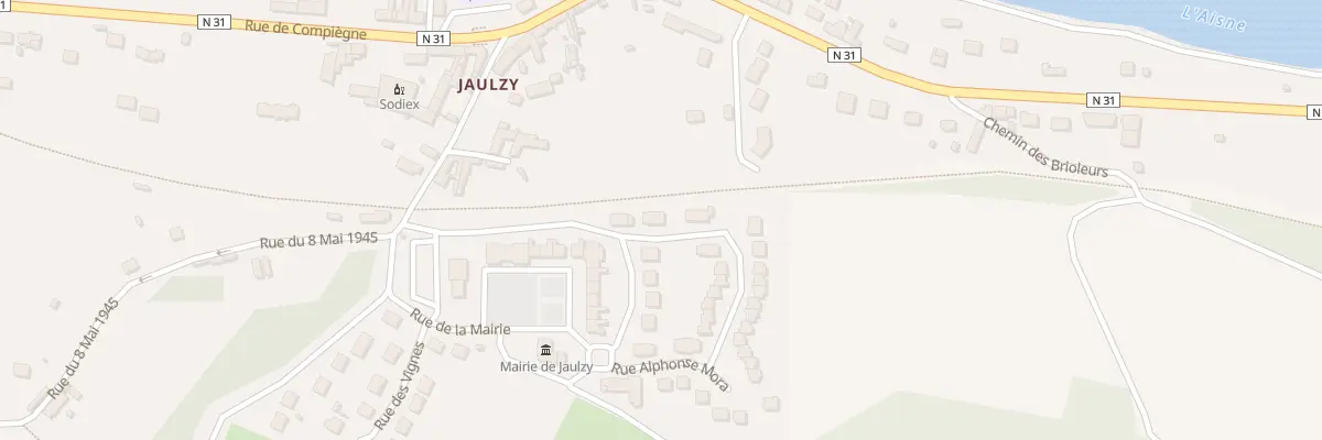 Plan du 1 Rue des Roches à Jaulzy