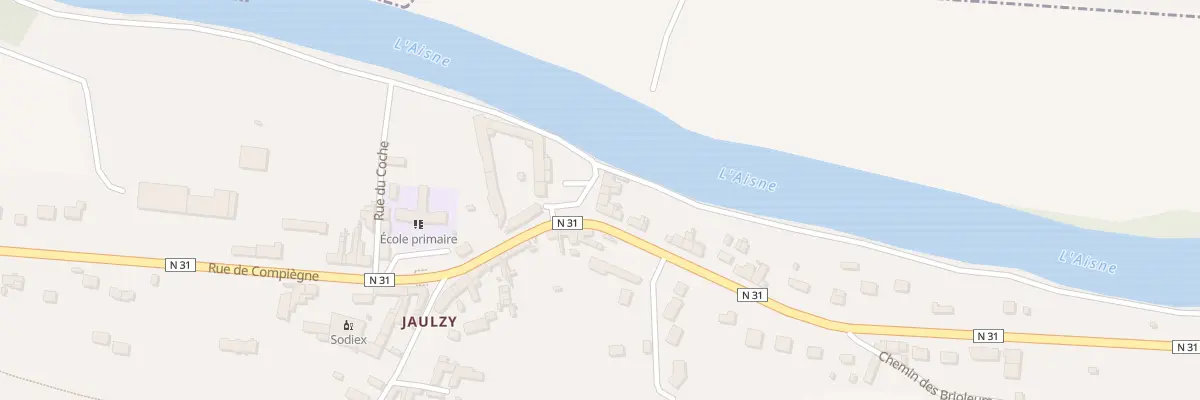 Plan du 2 Che du Bac à Jaulzy