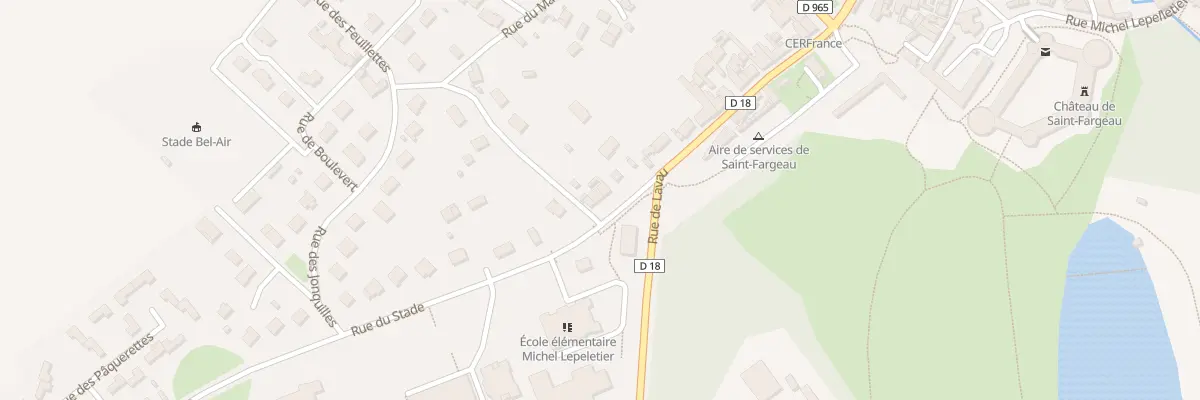 Plan du 6 Rue du Stade à Saint-Fargeau