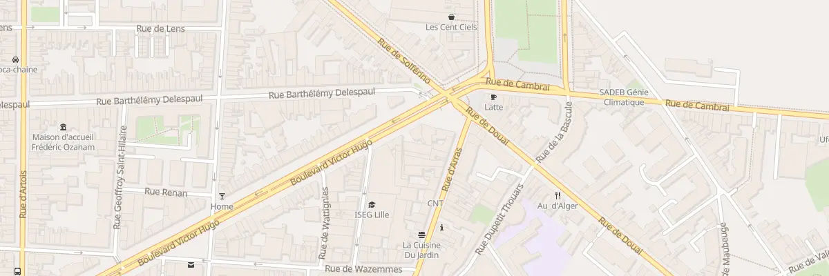 Plan du 7 Bd Victor Hugo à Lille