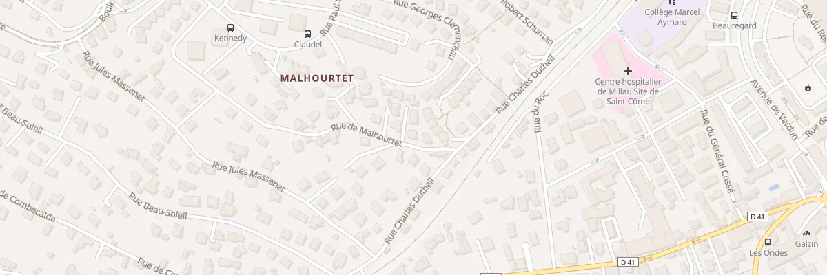 Plan du 68A Rue de Malhourtet à Millau