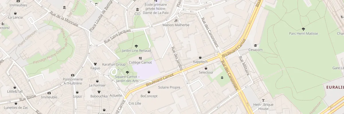 Plan du 21 Rue des Jardins à Lille
