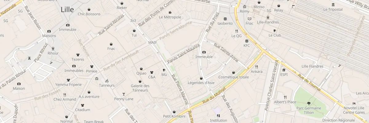Plan du 6 Prv Saint-Maurice à Lille