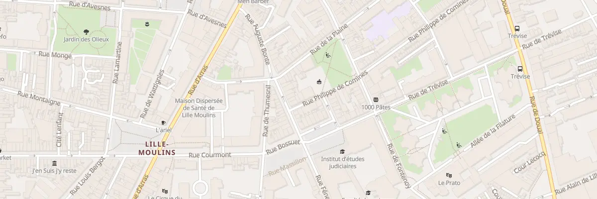 Plan du 1 Rue Philippe de Comines à Lille