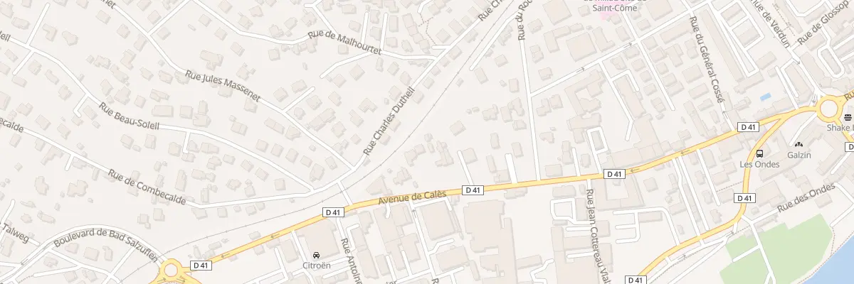Plan du 442 Av de Calès à Millau