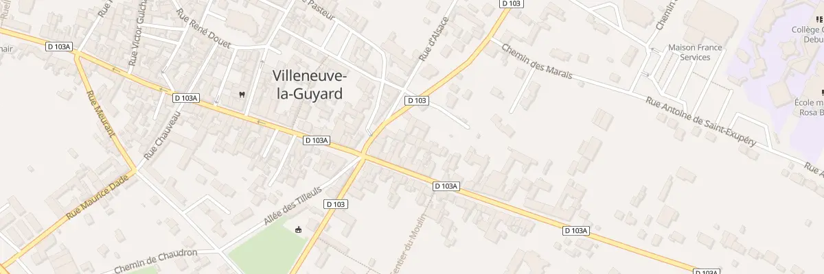 Plan du 8 Av de la Gare à Villeneuve-la-Guyard