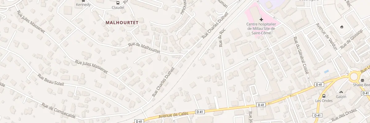 Plan du 7 Rue Charles Dutheil à Millau