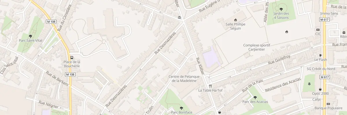 Plan du 8 Rue Léon Trulin à La Madeleine