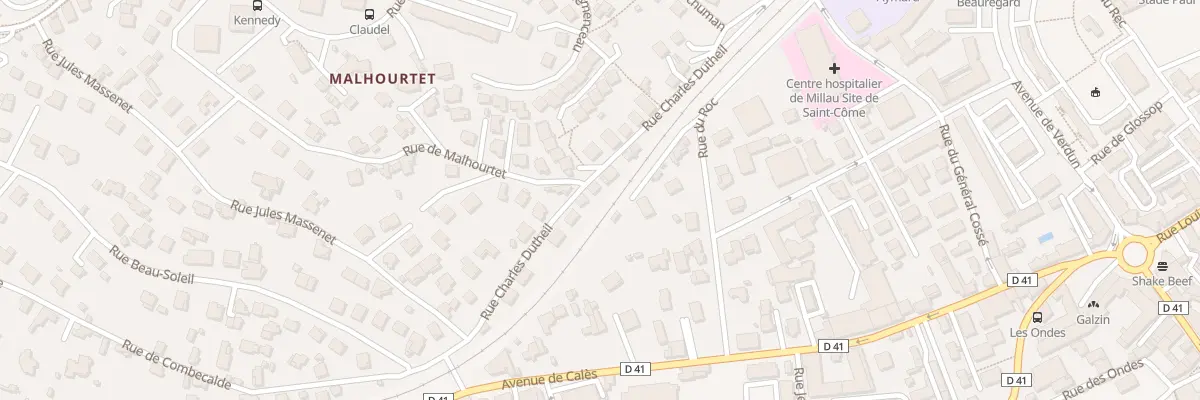 Plan du 5 Rue Charles Dutheil à Millau