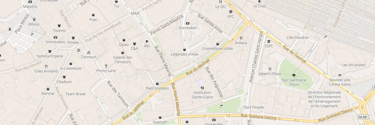 Plan du 52 Rue du Molinel à Lille