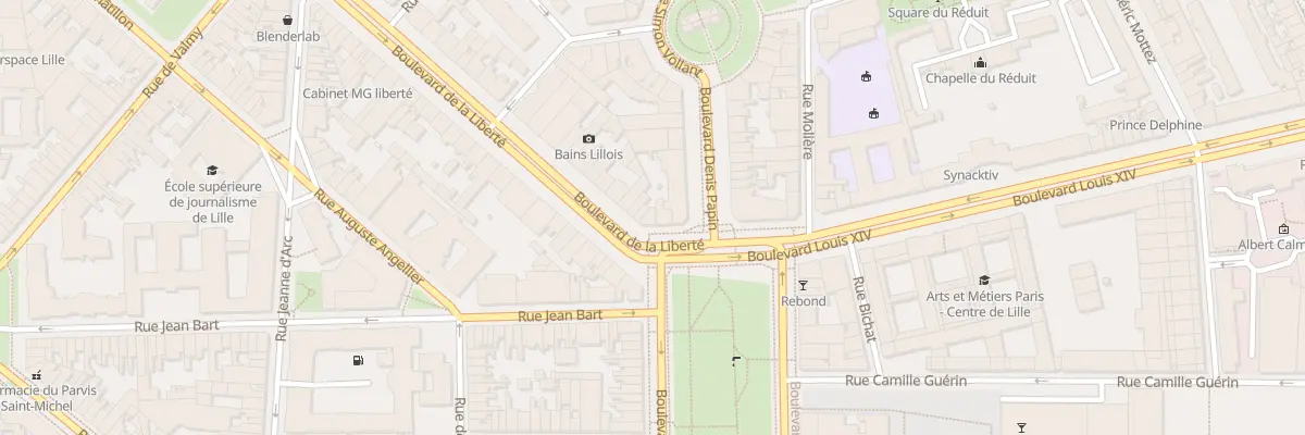 Plan du 235 Bd de la Liberté à Lille