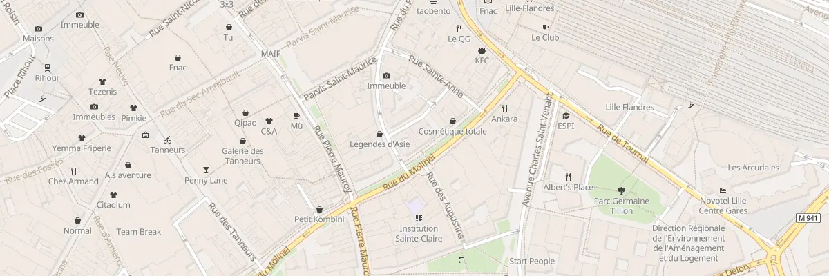 Plan du 42 Rue du Molinel à Lille