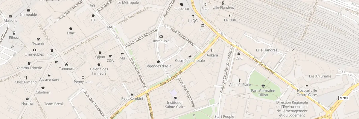 Plan du 36 Rue du Molinel à Lille