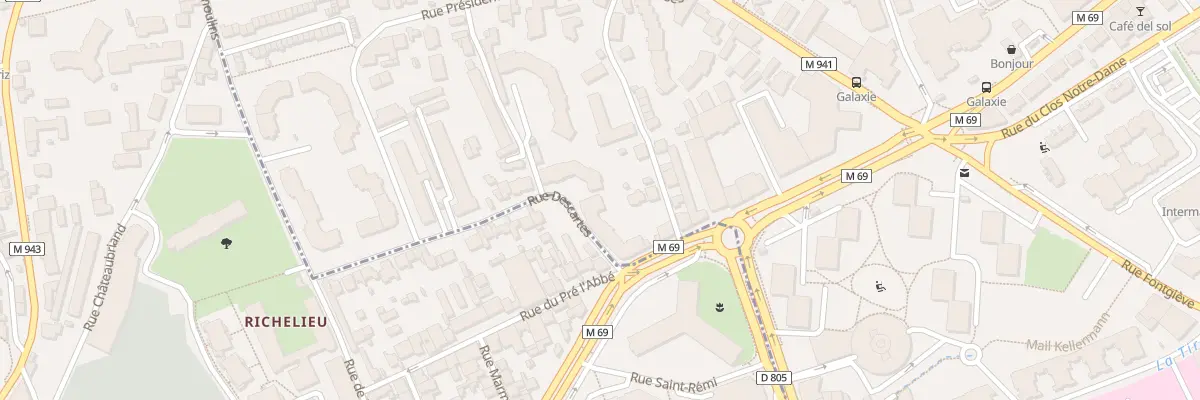 Plan du 12 Rue Descartes à Clermont-Ferrand