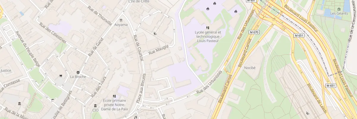 Plan du 28 Rue Maugré à Lille