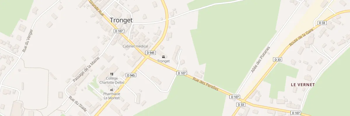 Plan du 1 Pl du Marche à Tronget