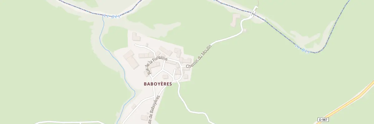 Plan du 5018 Baboyeres à Nasbinals