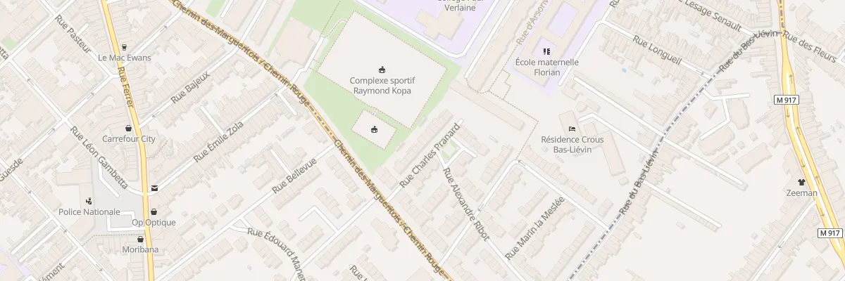 Plan du 13 Rue Charles Pranard à Lille