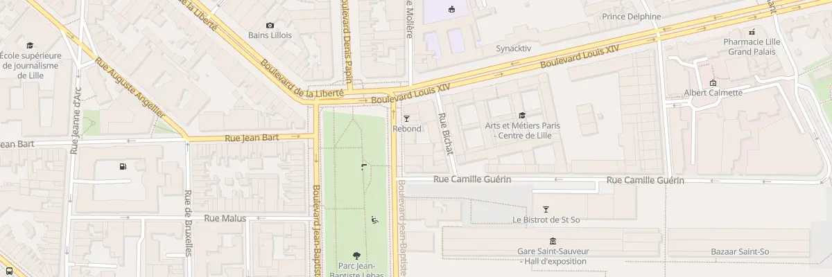 Plan du 2B Rue Bichat à Lille