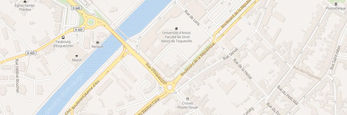 Plan du 47 Bd de la République à Douai