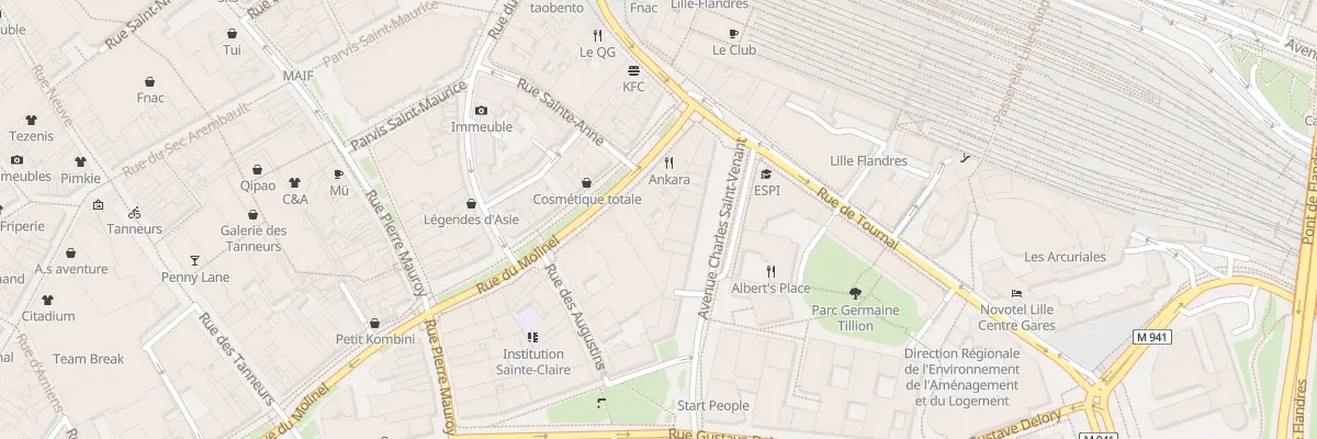 Plan du 21 Rue du Molinel à Lille