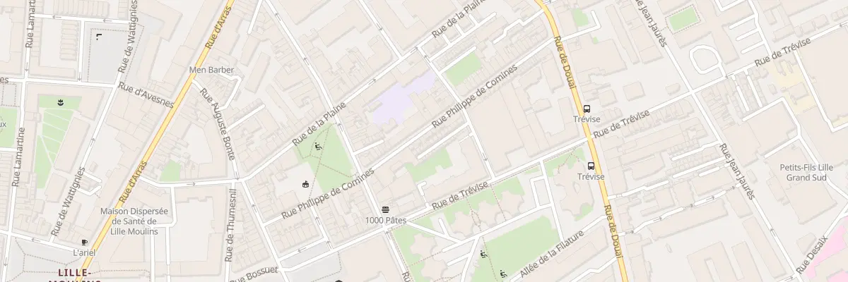 Plan du 24 Rue Philippe de Comines à Lille