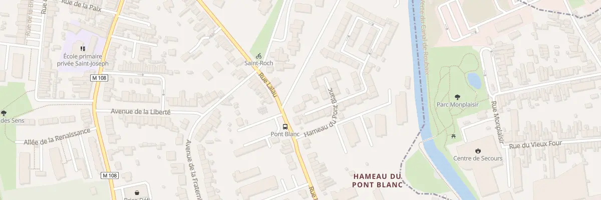 Plan du 68 Vc Hameau du Pont Blanc à Marquette-lez-Lille