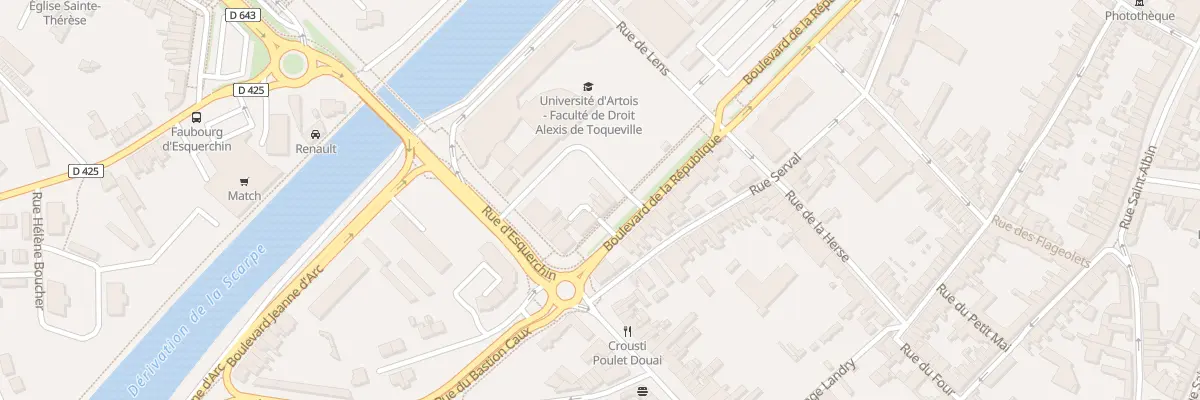 Plan du 45 Bd de la République à Douai