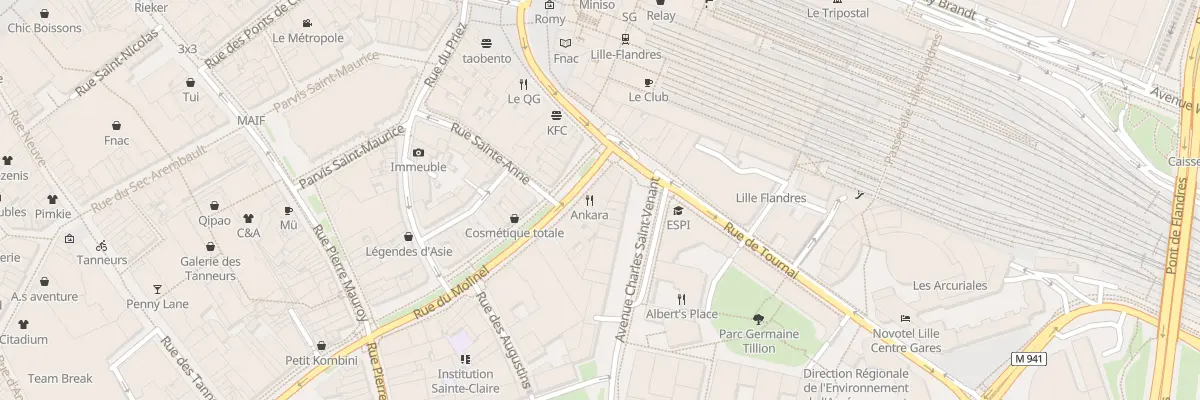 Plan du 9 Rue du Molinel à Lille