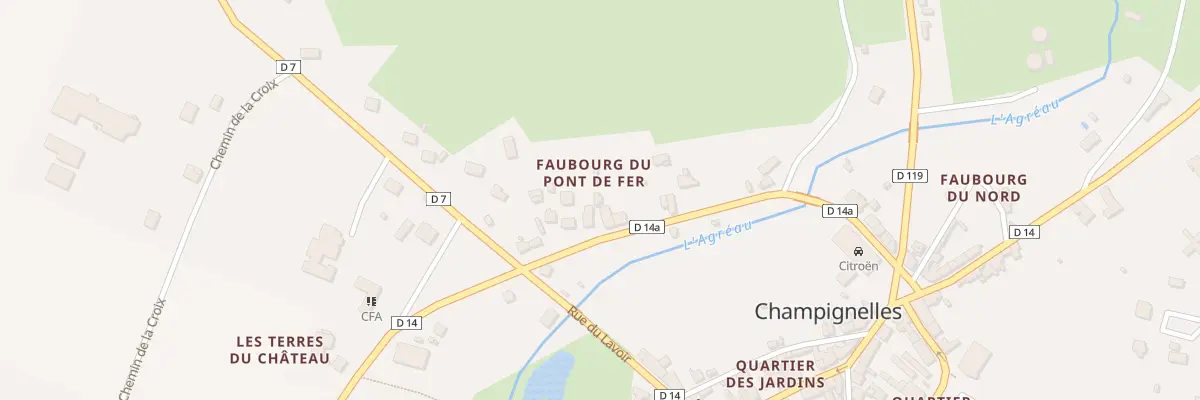 Plan du 15 Rue de l’Agréau à Champignelles