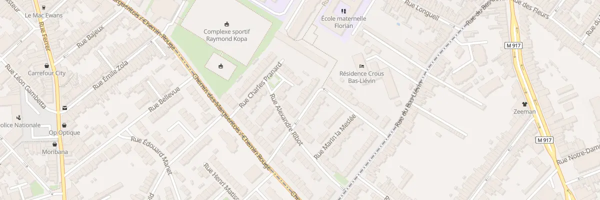 Plan du 9 Rue Louis Loucheur à Lille