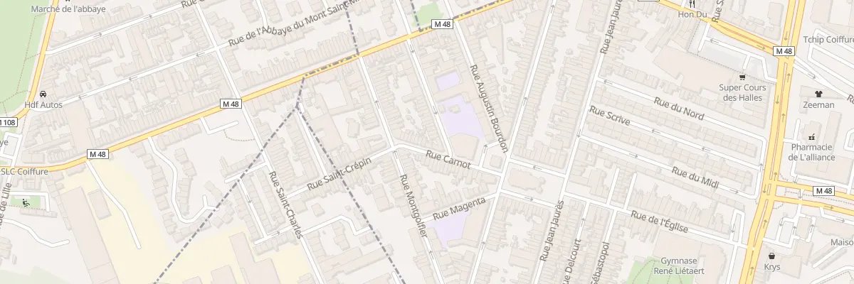 Plan du 12 Rue Carnot à Marcq-en-Barœul