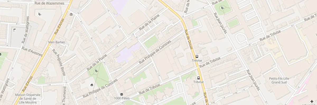 Plan du 38 Rue Philippe de Comines à Lille