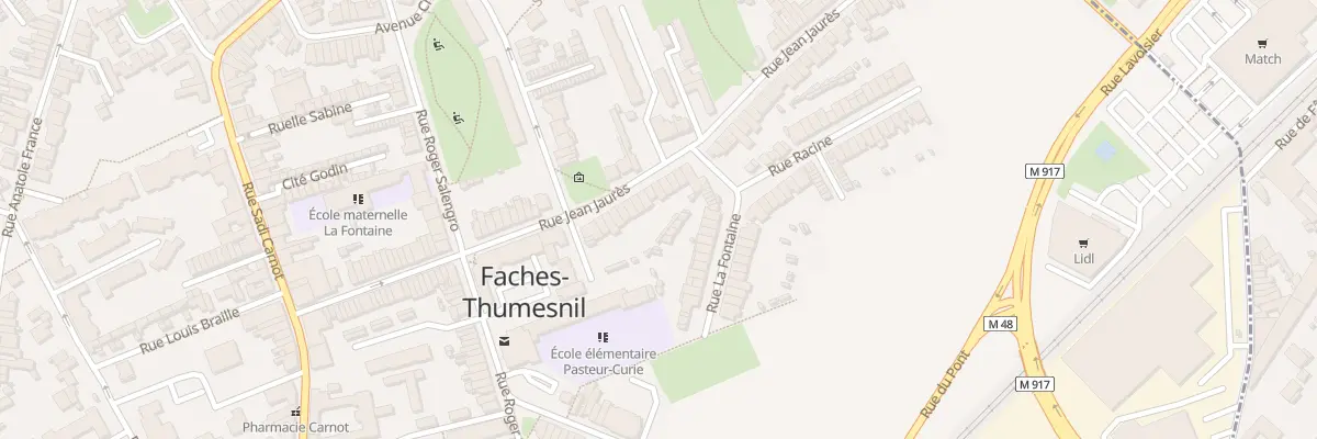 Plan du 74 Rue Jean Jaurès à Faches-Thumesnil