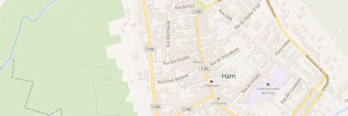 Plan du 20 Rue aux Poulets à Ham