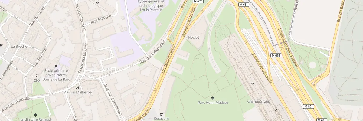 Plan du 94 Bd Carnot à Lille
